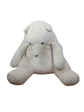 Vintage Polar Bear Plush 38"x32" Jumbo Stuffed Animal Caffco Giant 80s 1980